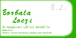 borbala loczi business card